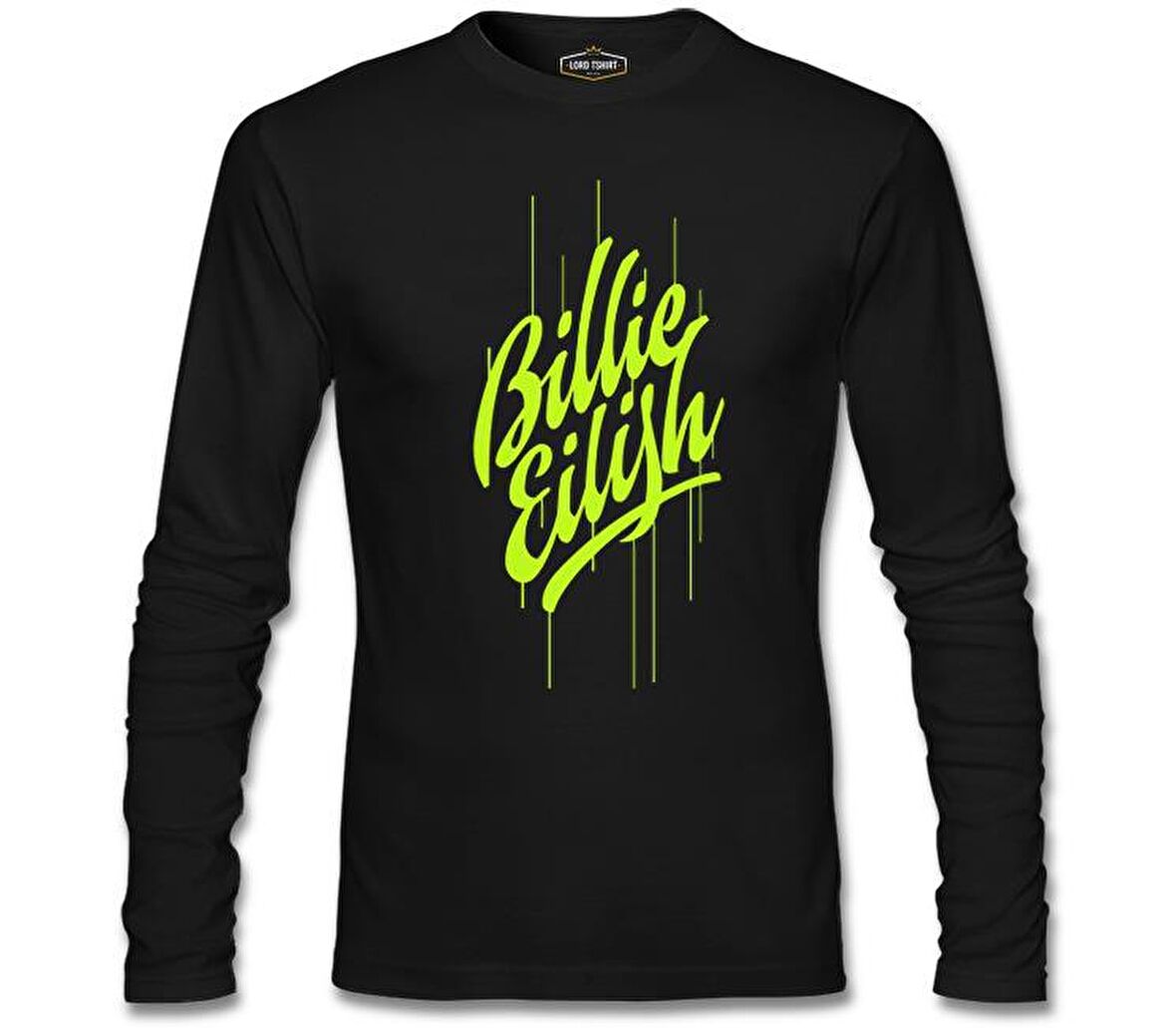 Billie Eilish - Paint Siyah Erkek Sweatshirt