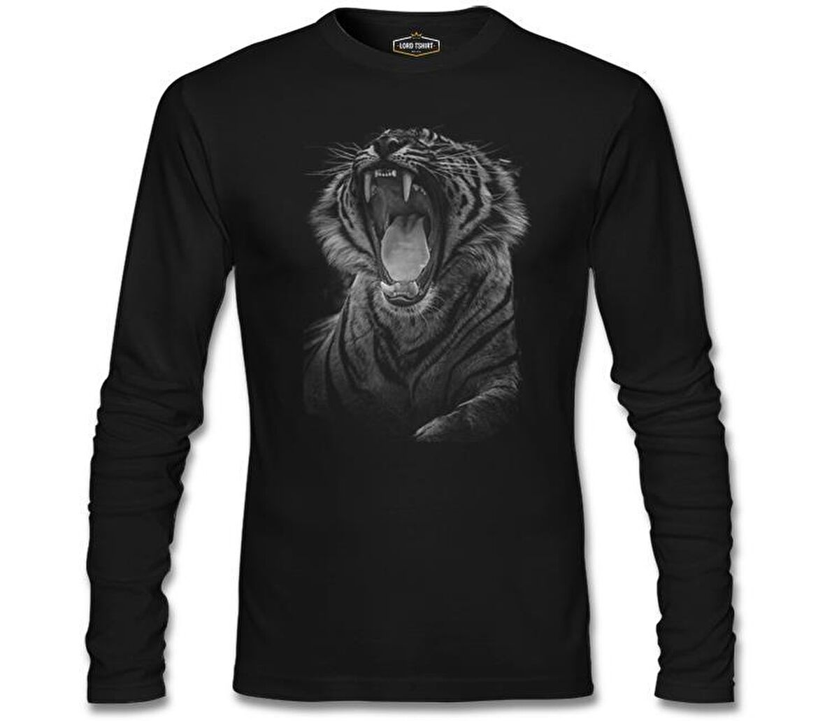Roar - Kaplan Siyah Erkek Sweatshirt