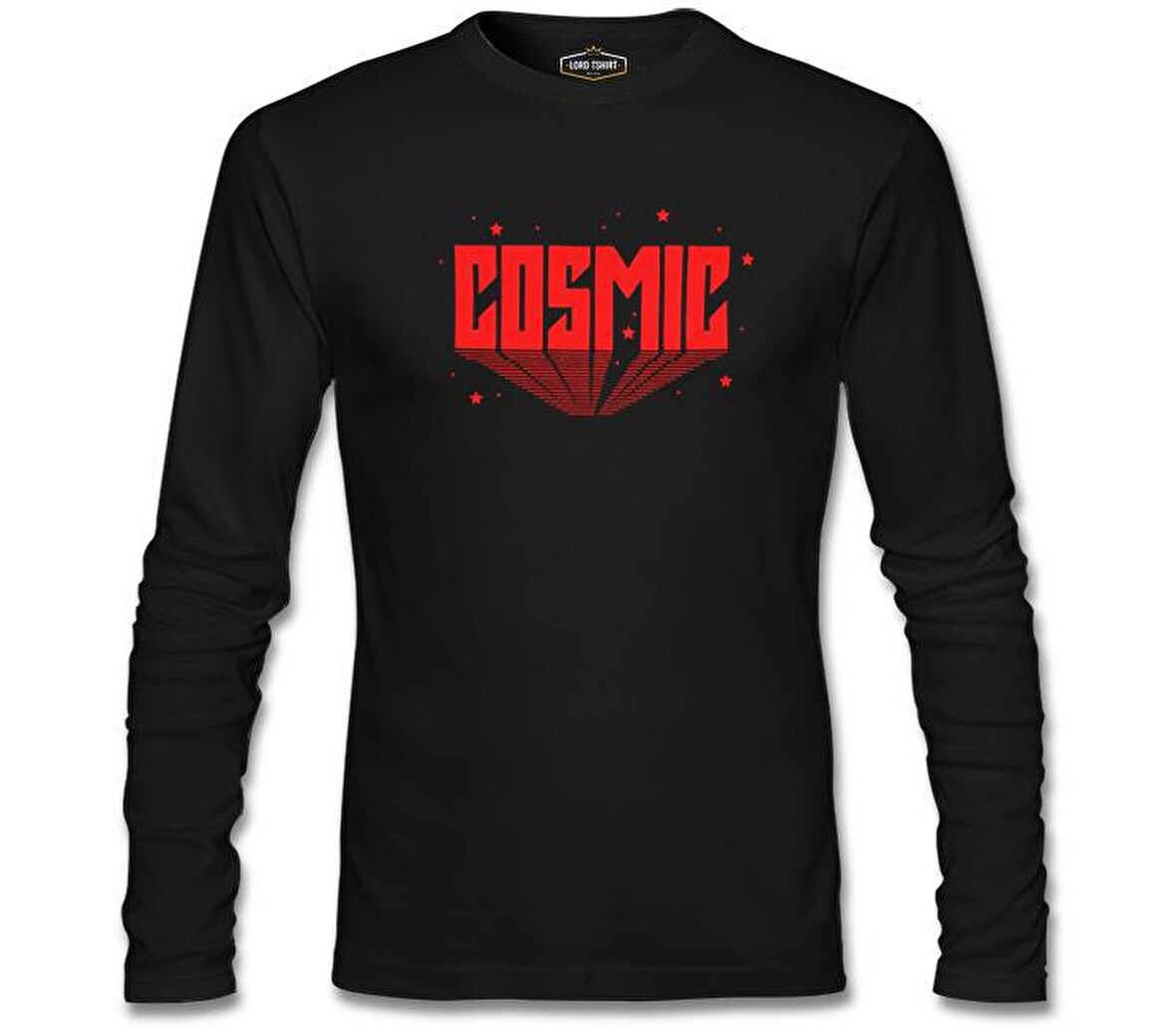 Cosmic Stars Siyah Erkek Sweatshirt
