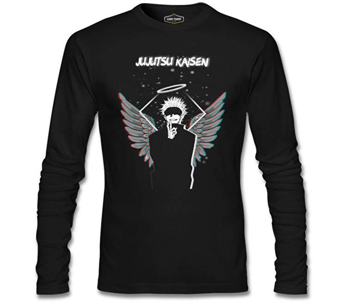Jujutsu Kaisen - Kanat Siyah Erkek Sweatshirt