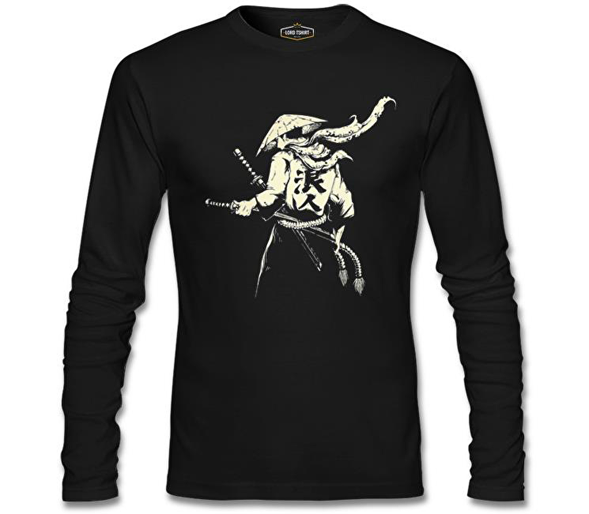 Samuray - Sword Siyah Erkek Sweatshirt
