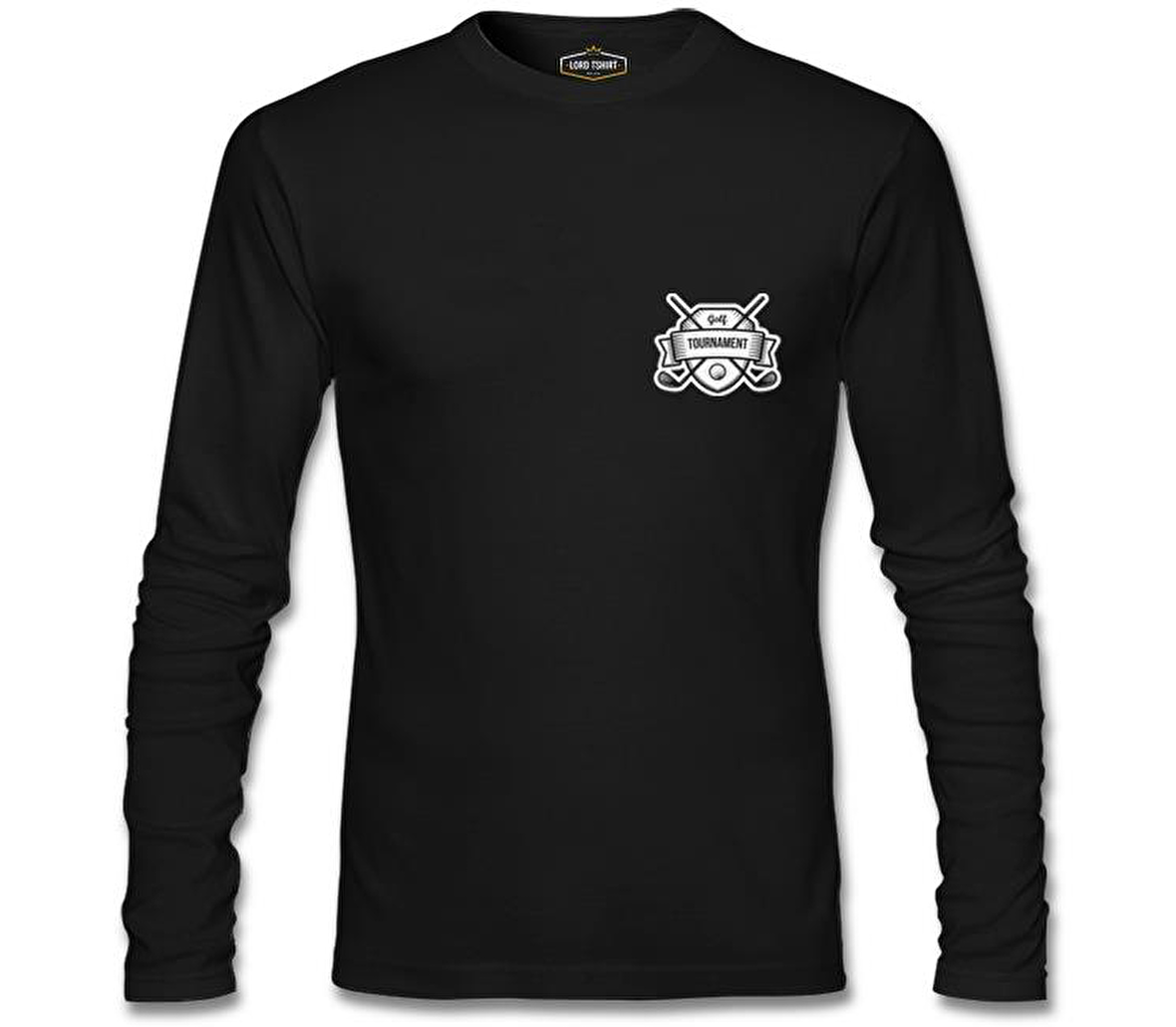 Golf Kulübü - Turnuva Siyah Erkek Sweatshirt