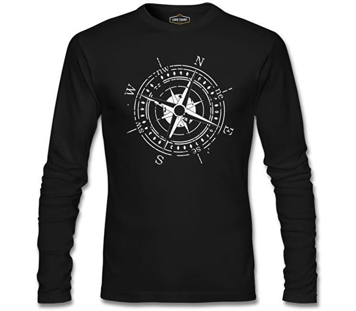 Pusula II Siyah Erkek Sweatshirt