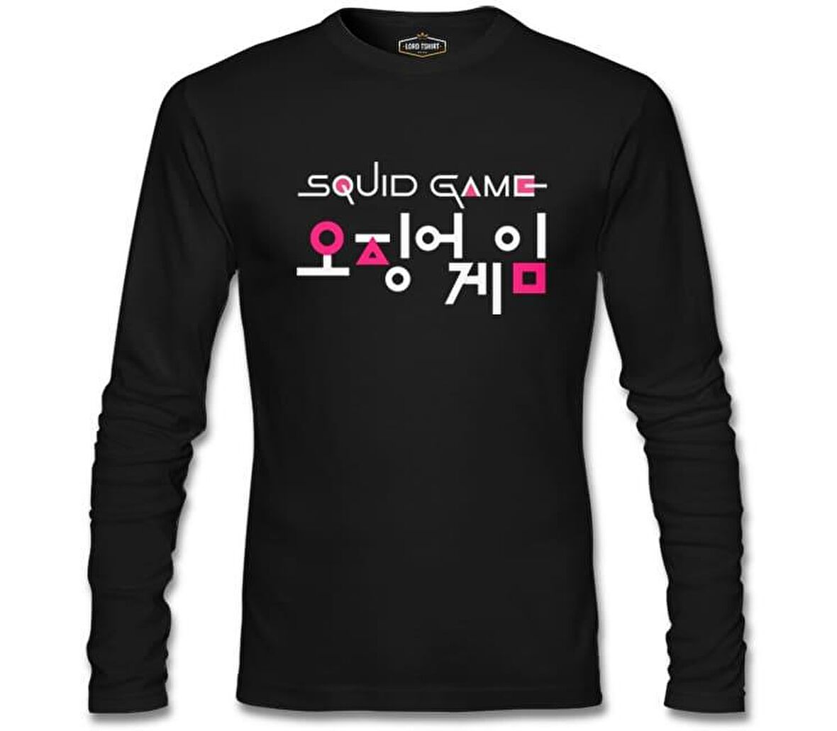 Squid Game-Logo Korean Siyah Erkek Sweatshirt