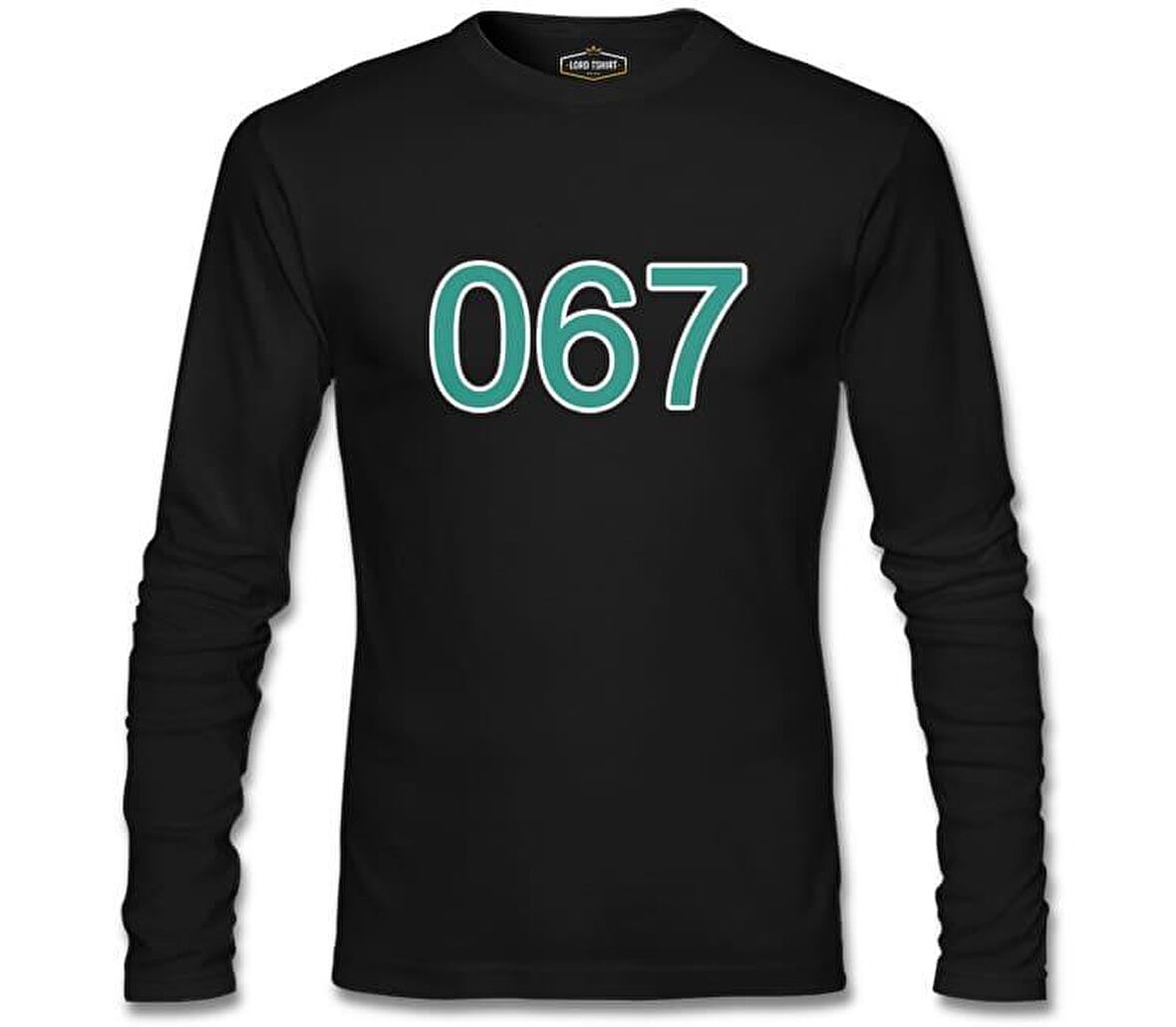 Squid Game-Number 067 Siyah Erkek Sweatshirt