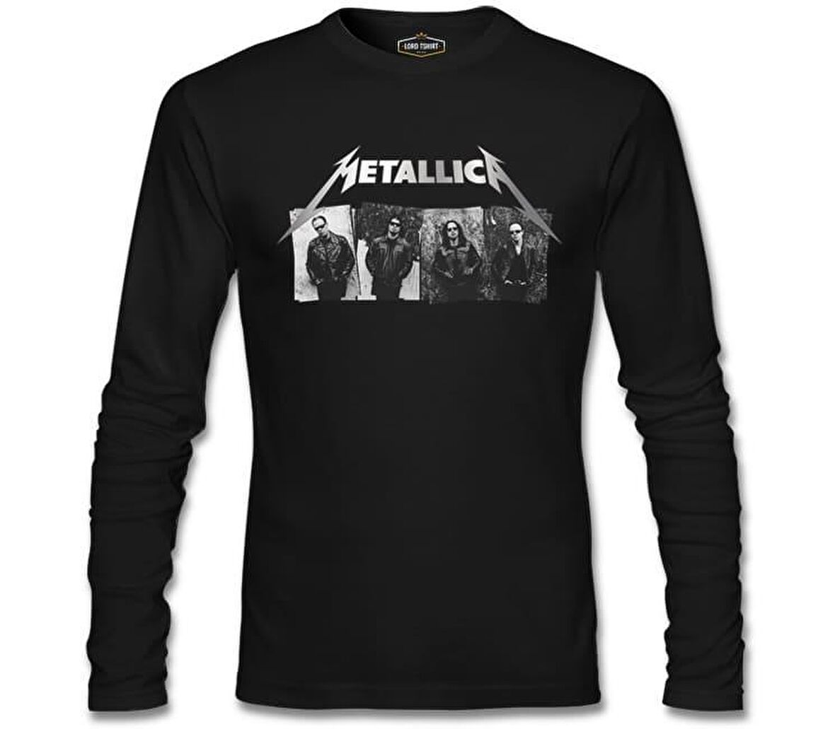 Metallica - Grup Elemanları Wall Siyah Erkek Sweatshirt