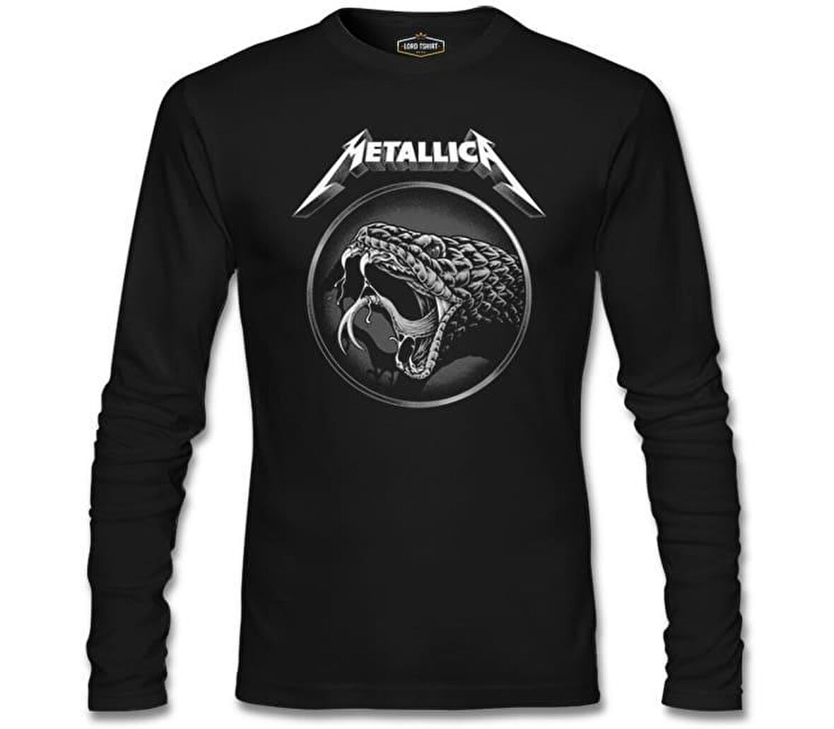 Metallica - Yılan Siyah Erkek Sweatshirt