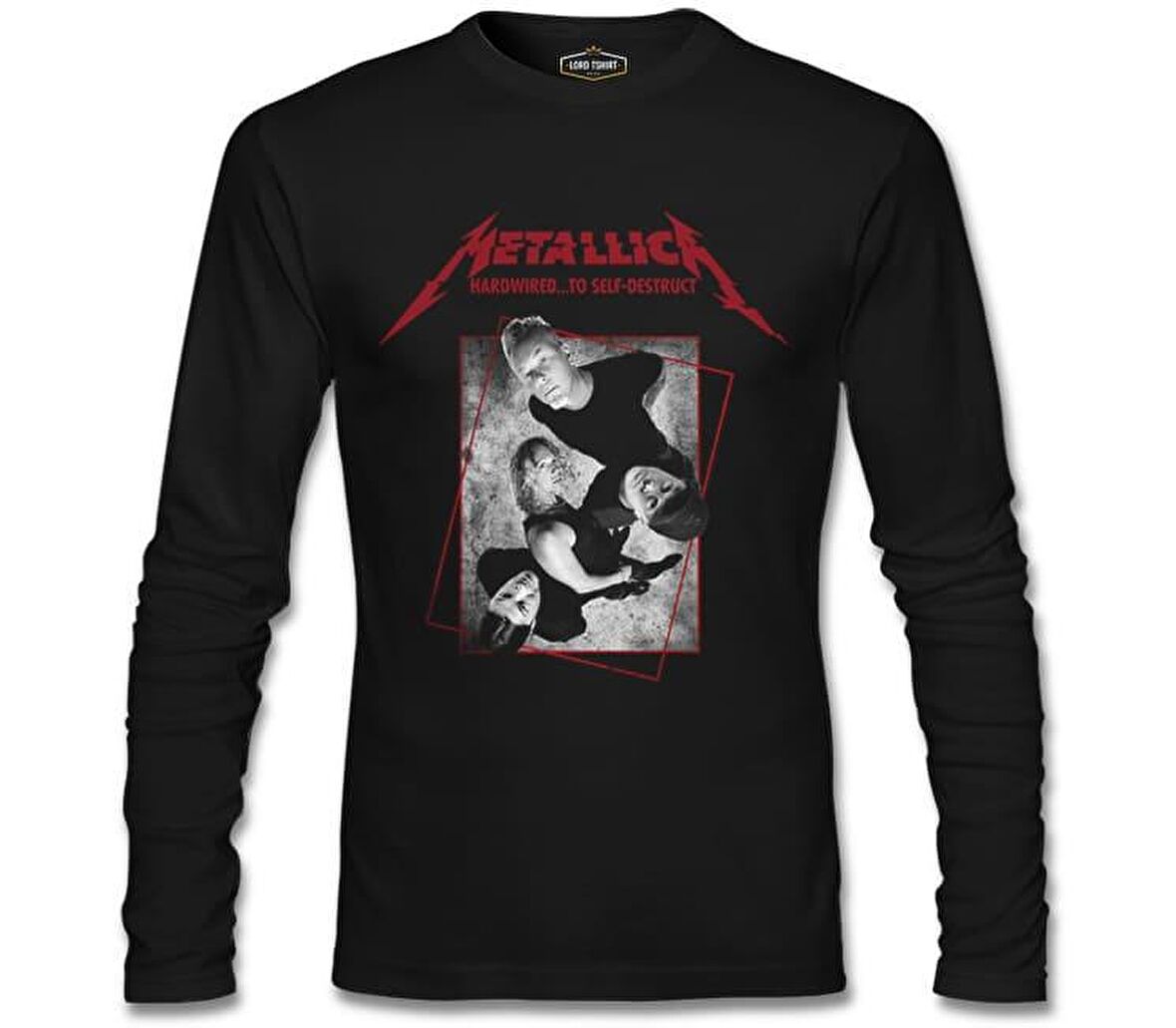 Metallica - Grup Elemanları High Siyah Erkek Sweatshirt