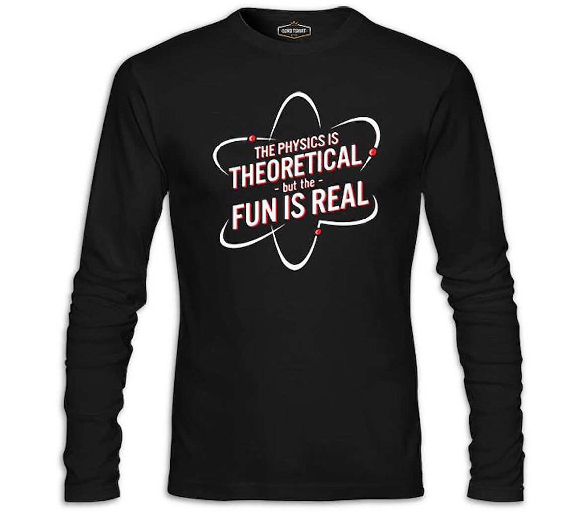 Okul ve Bilim - Fizik ve Atom Siyah Erkek Sweatshirt