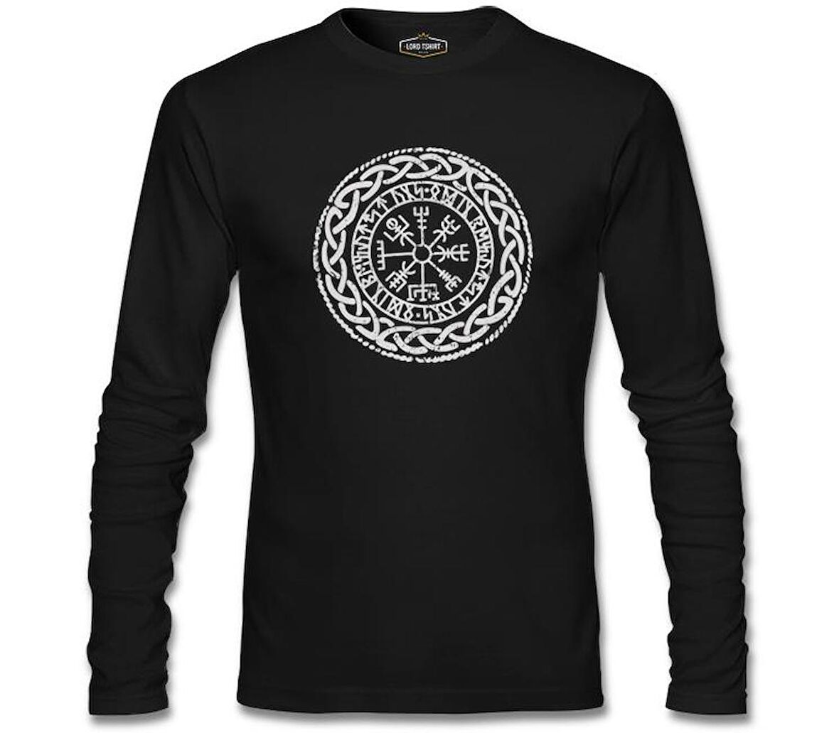 Viking - Logo Zincir Siyah Erkek Sweatshirt