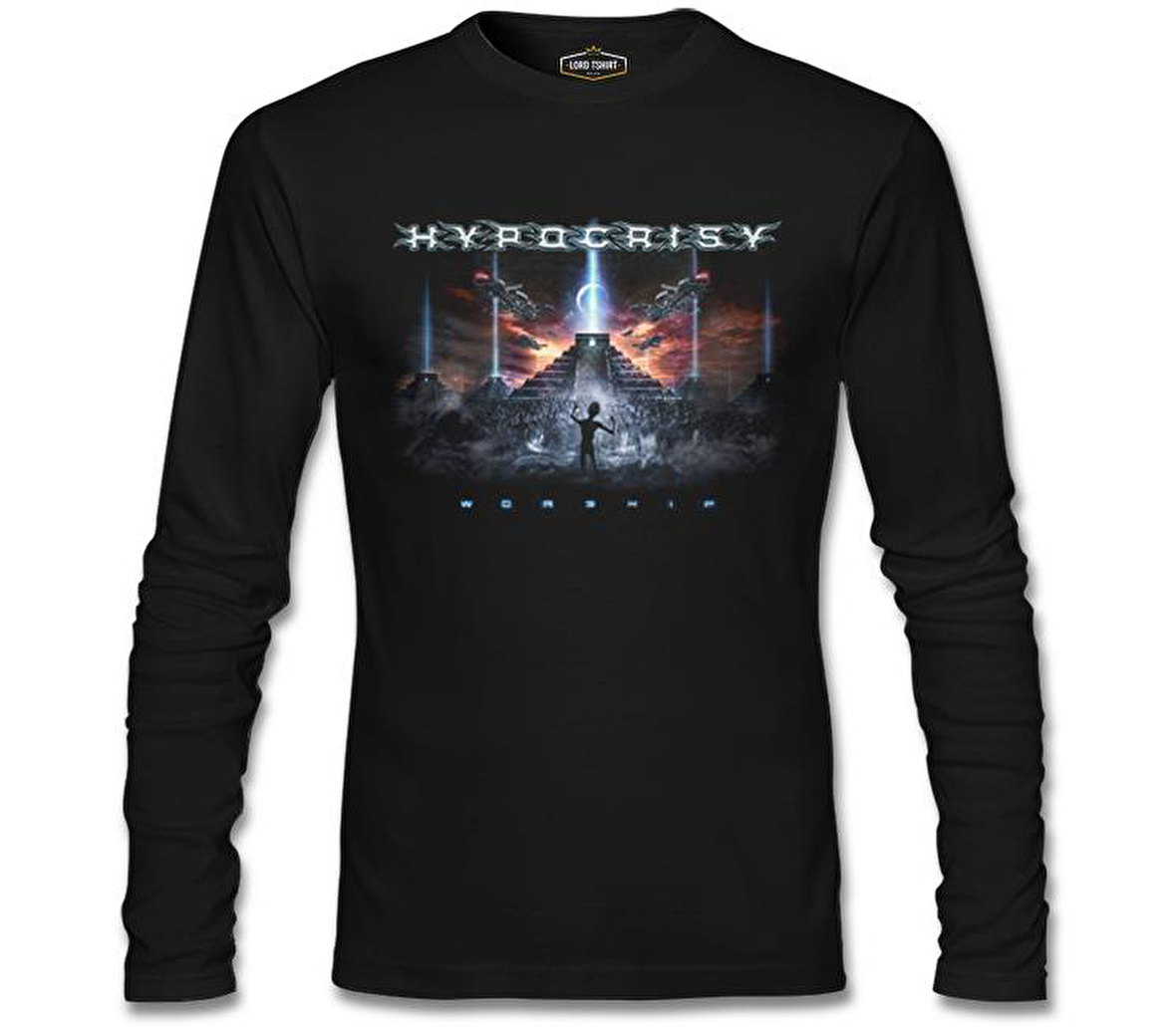Hypocrisy - Worship Siyah Erkek Sweatshirt