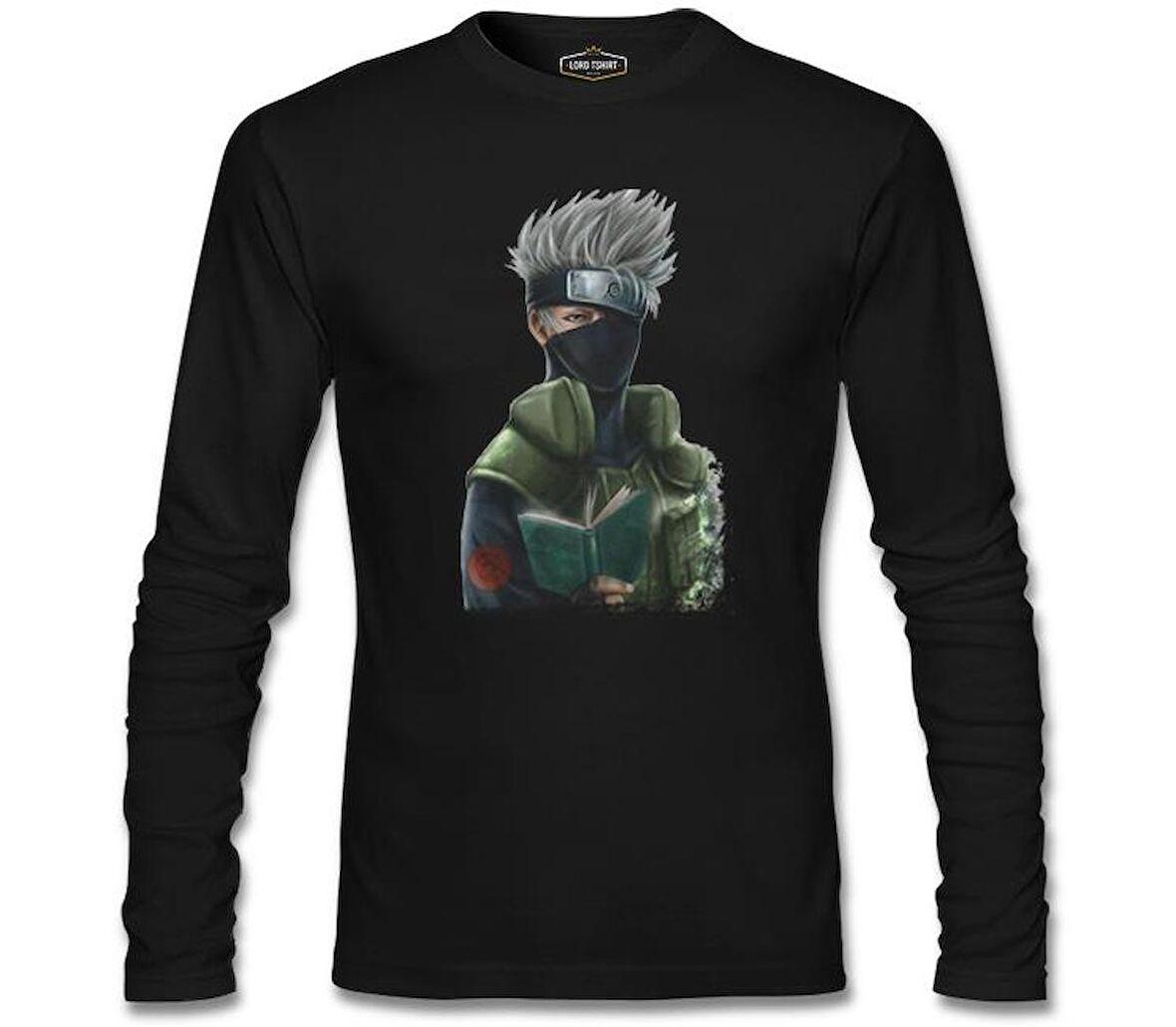 Naruto - Kakashi Siyah Erkek Sweatshirt