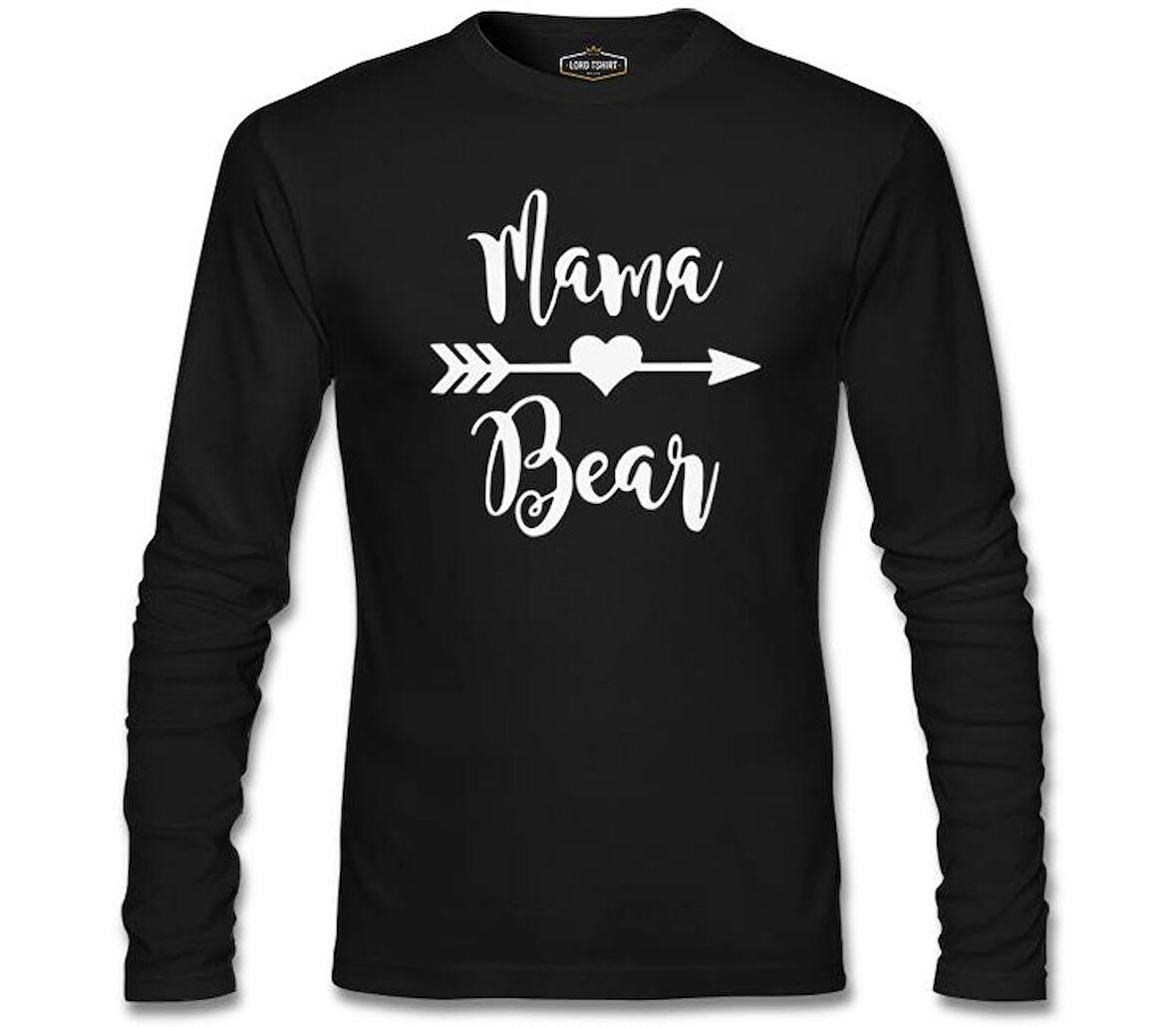 Mama Bear Siyah Erkek Sweatshirt