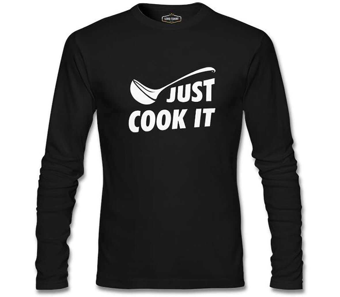 Just Cook It Siyah Erkek Sweatshirt