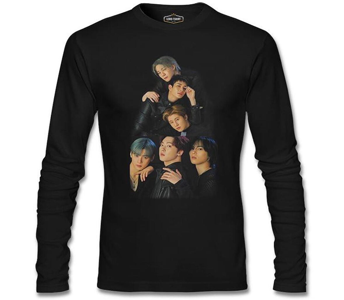 Super M - Group Siyah Erkek Sweatshirt