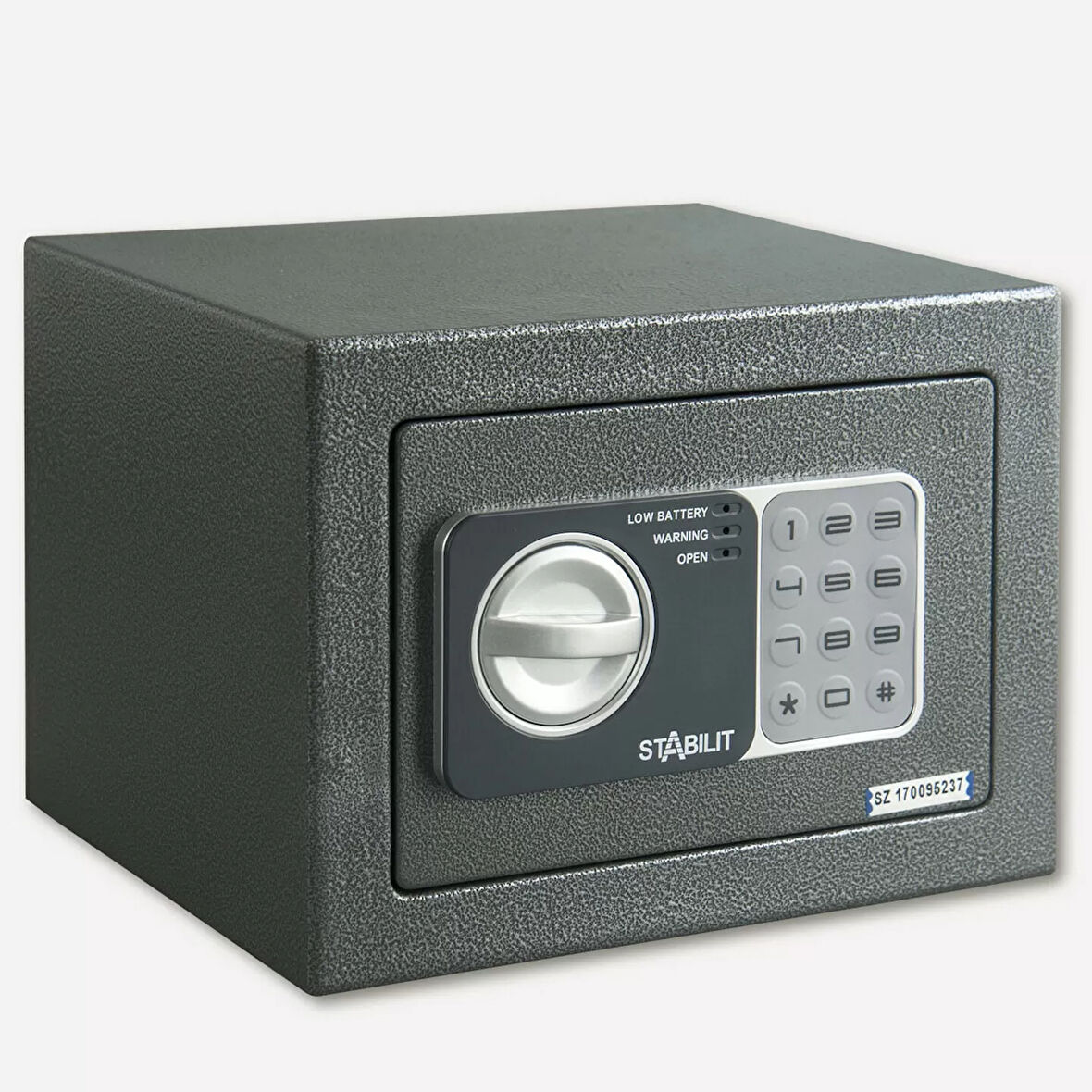 Stabilit Şifreli Para Kasası Gri Küçük Boy