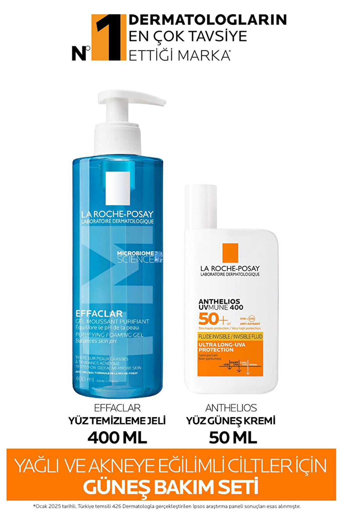 La Roche Posay Yağlı ve Akneye Eğilimli Ciltler için Güneş Bakım Seti