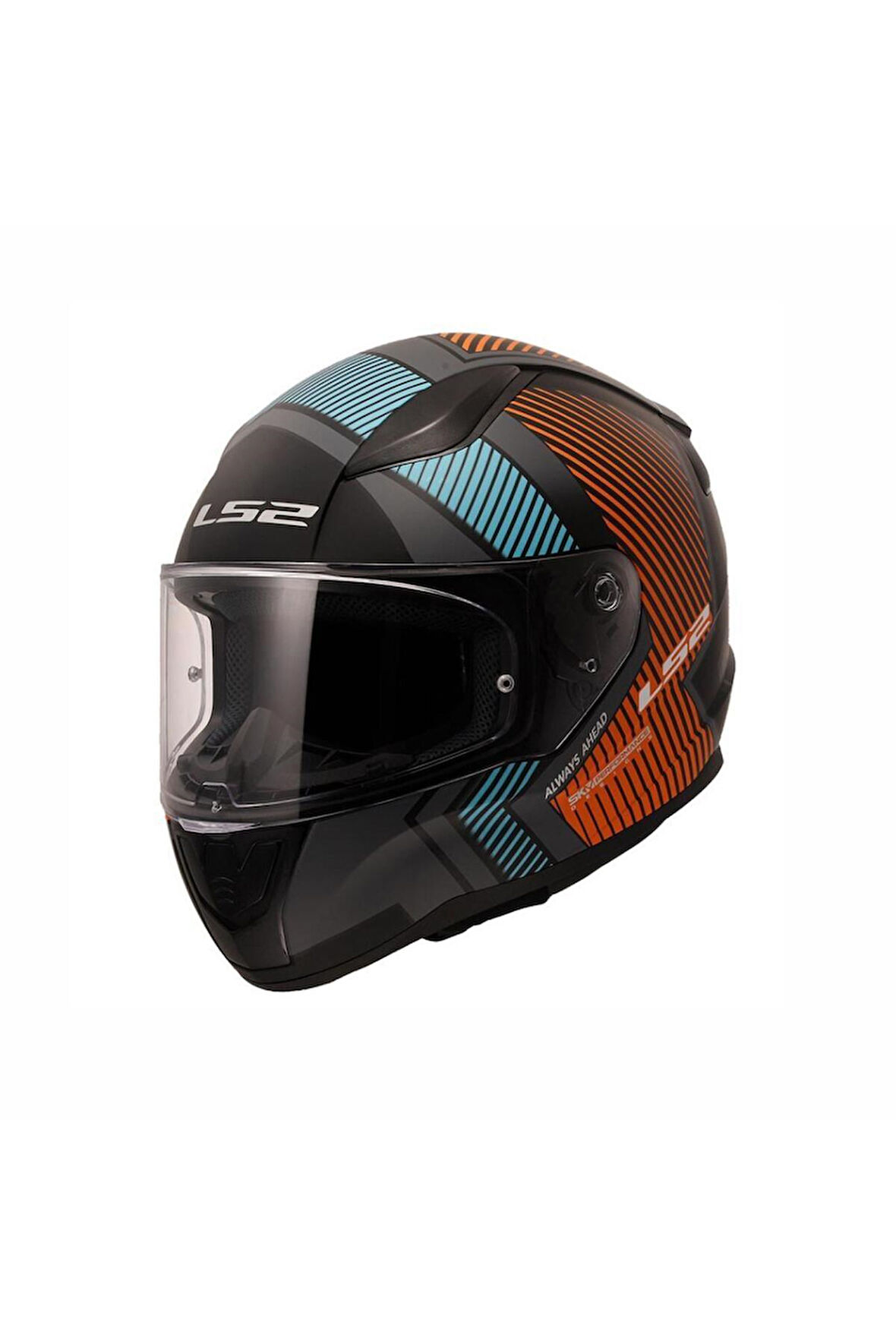 LS2 RAPID 2 EXTRA MAT GRI-NEON TURUNCU KASK