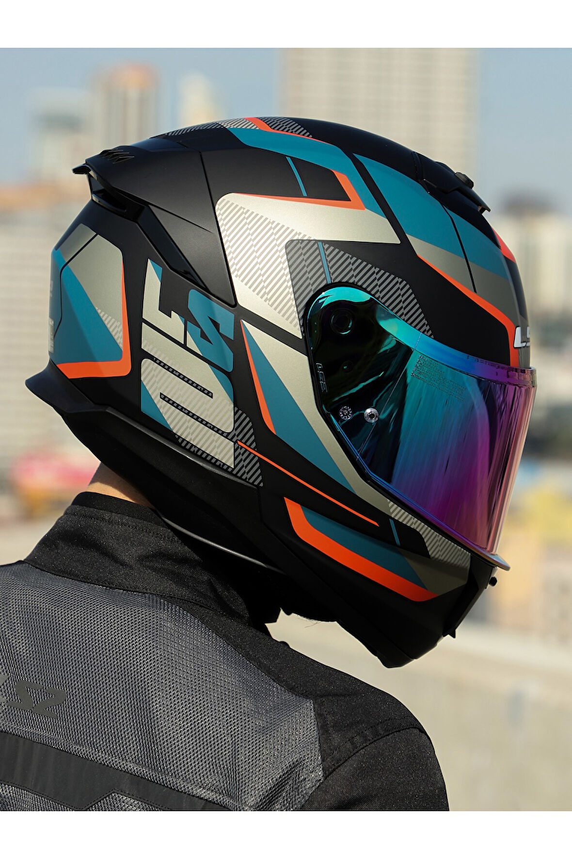 LS2 STREAM 2 ROAD MAT SIYAH-GRI-MAVI-KIRMIZI KASK