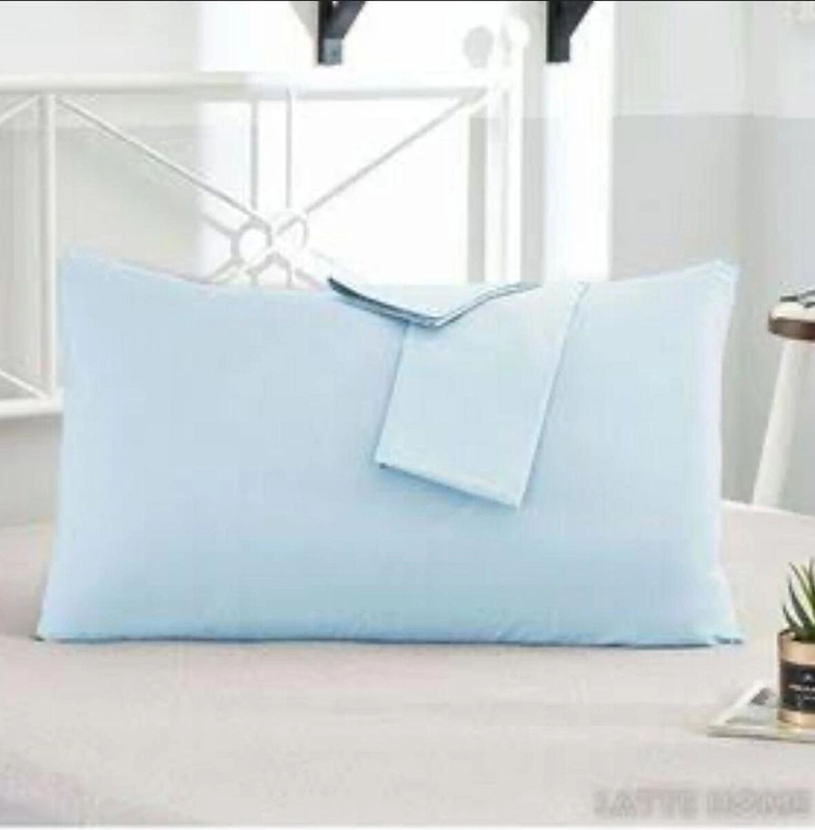 %100 Cotton(PAMUK) Açık Mavi (2 ADET) (50X70CM) Yastık Kılıfı Pillow