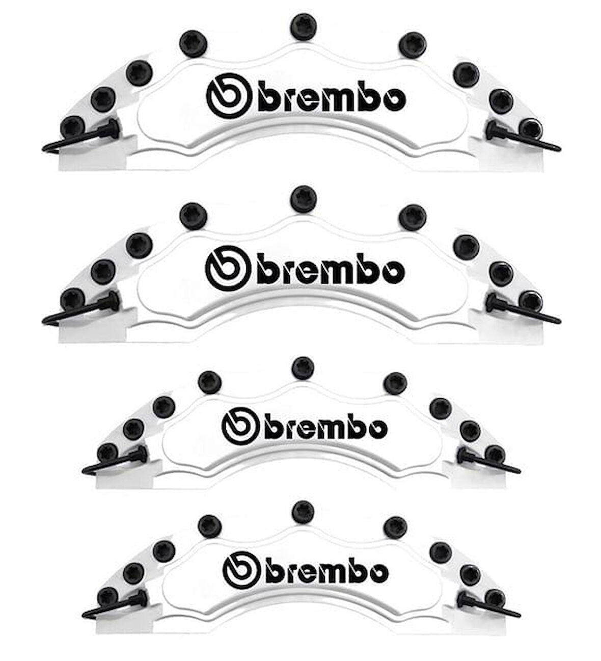 A8 Uyumlu Brembo Beyaz Kaliper Kapağı 4 Parça Ön Arka Set
