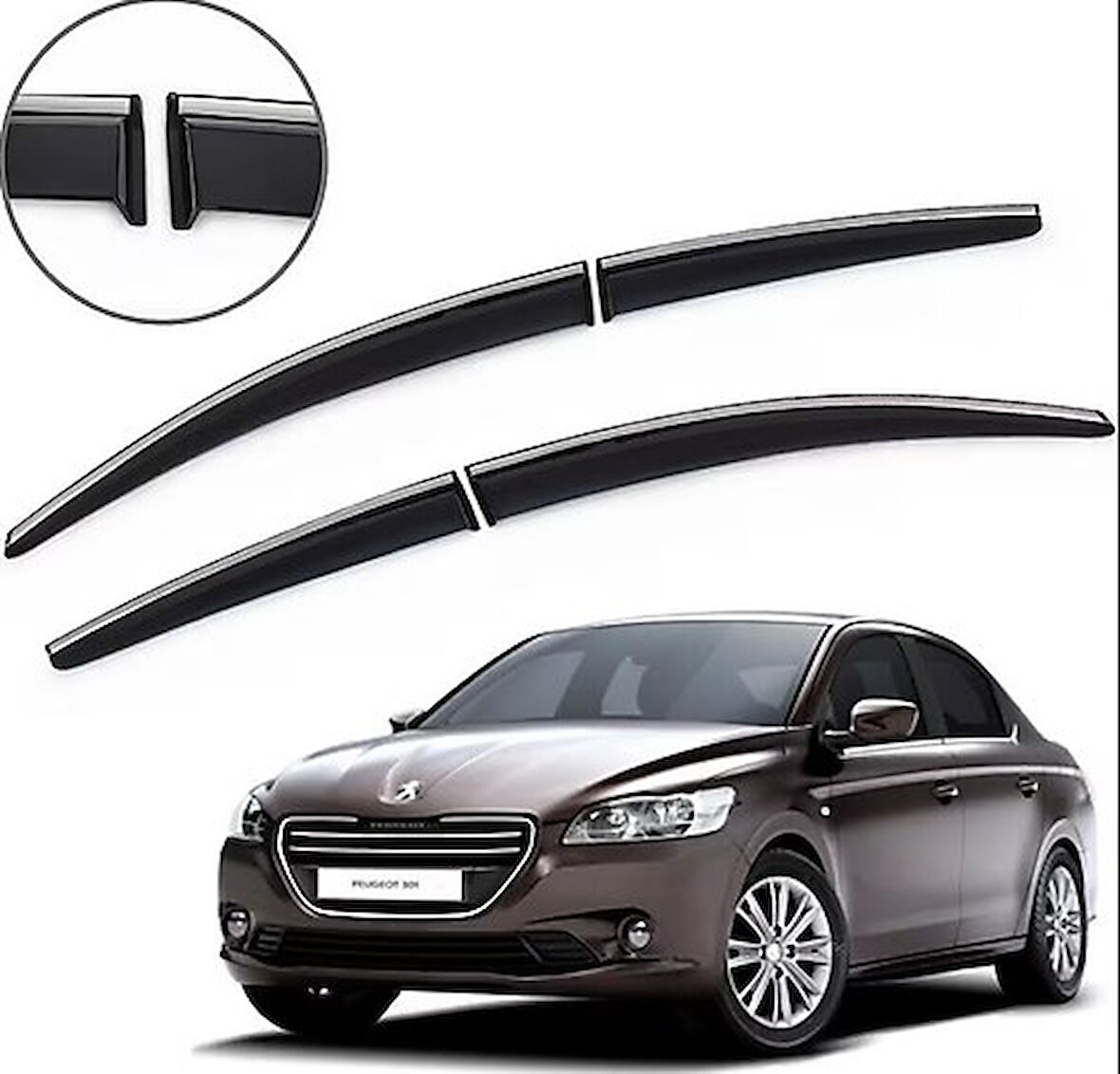 Peugeot 301 2012+ Kromlu Cam Rüzgarlığı İthal