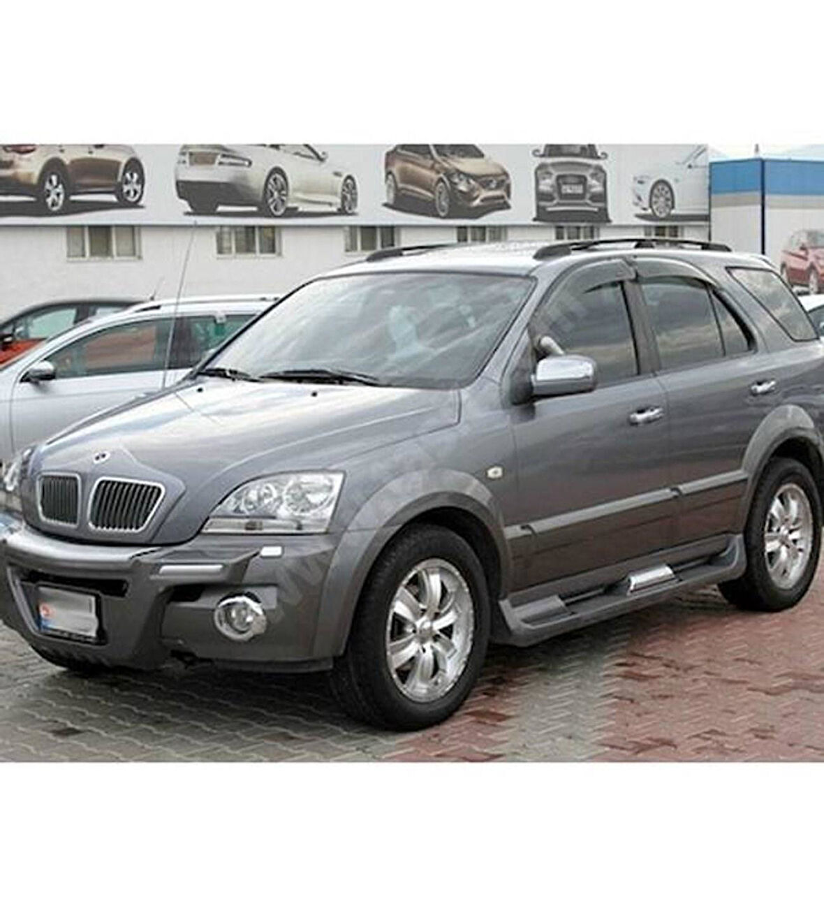 Kia Sorento Uyumlu Yan Basamak 2003-2007 Side Step Oem Style Gri