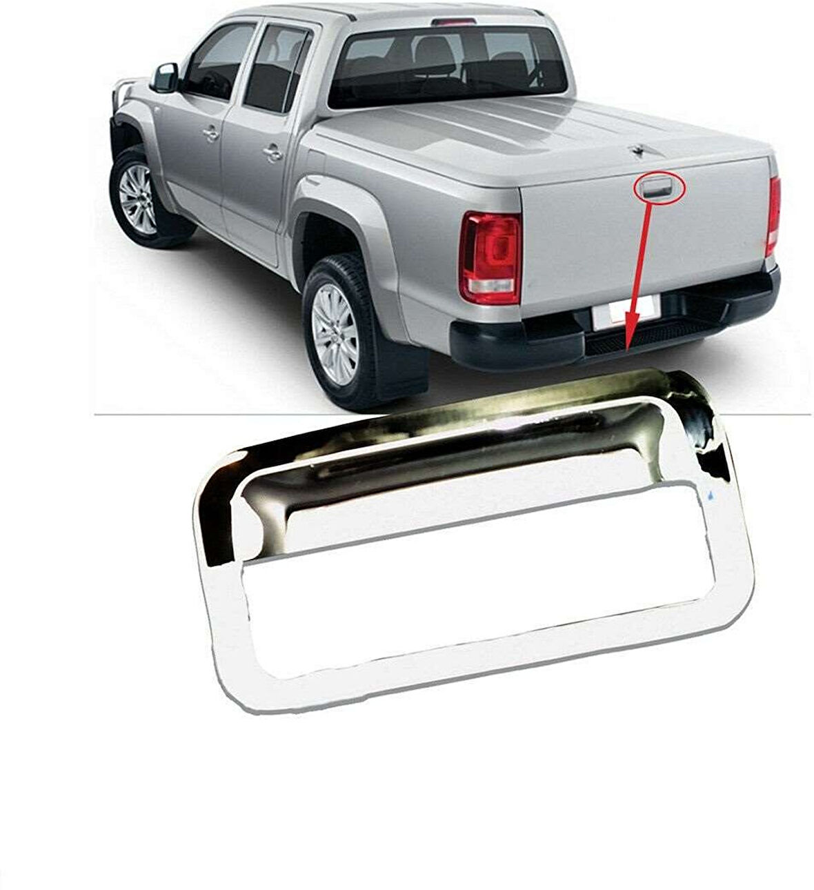 Volkswagen Amarok Uyumlu 2010 Sonrası Bagaj Kapağı Kaplama Abs (Plastik) Krom 