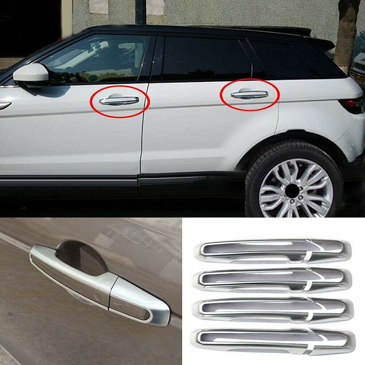 Land Rover Uyumlu Range Rover Sport 2013 Sonrası Kapı Kolu ABS (Plastik) Krom