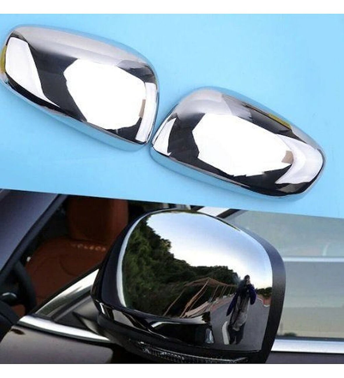 Renault Kadjar Uyumlu 2015 Sonrası Ayna Kapağı ABS Krom 2 Parç.