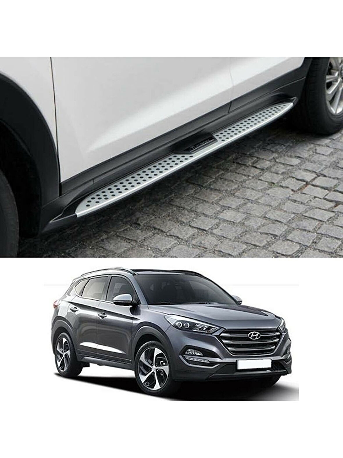 Hyundai Tucson Uyumlu 2004 2014 Yan Basamak Side Step Oem Style Siyah