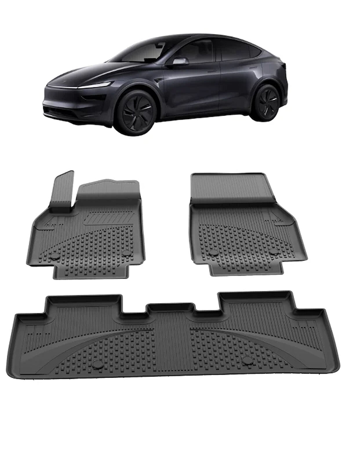 Tesla Model Y Juniper 2025+ Uyumlu SAHLER 4.5D PRO Premium Oto Havuzlu Paspas