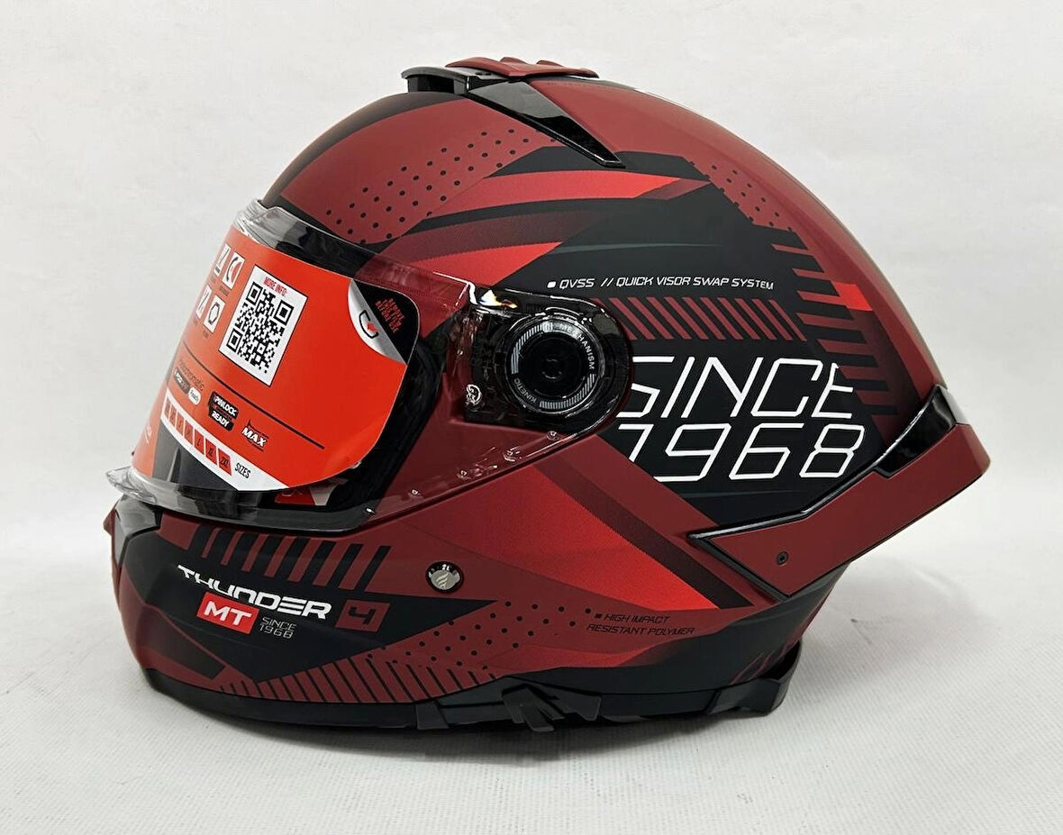 MT Thunder 4sv Luminence D5 Şefaf Vizörlü Kask Mat Renk - İç Güneş Vizörlü 2XL
