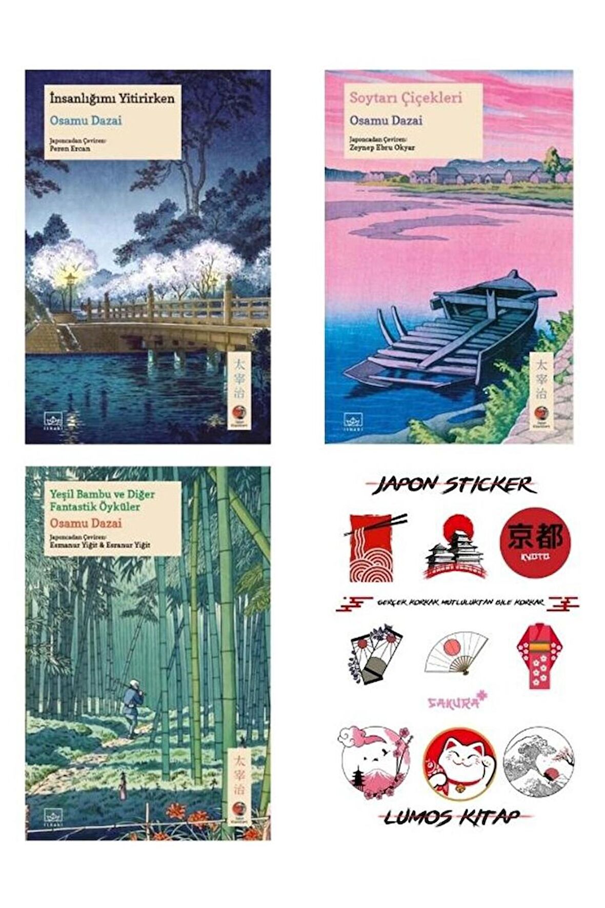 İnsanlığımı Yitirirken+Soytarı Çiçekleri+Yeşil Bambu+Özel Lumos Japon Sticker