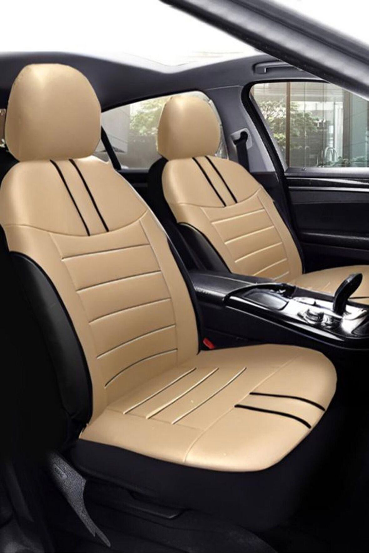 Ssangyong Vivuli 2019 Aracınıza Uyumlu Koltuk Kılıfı Luxe Deri Koyu Bej