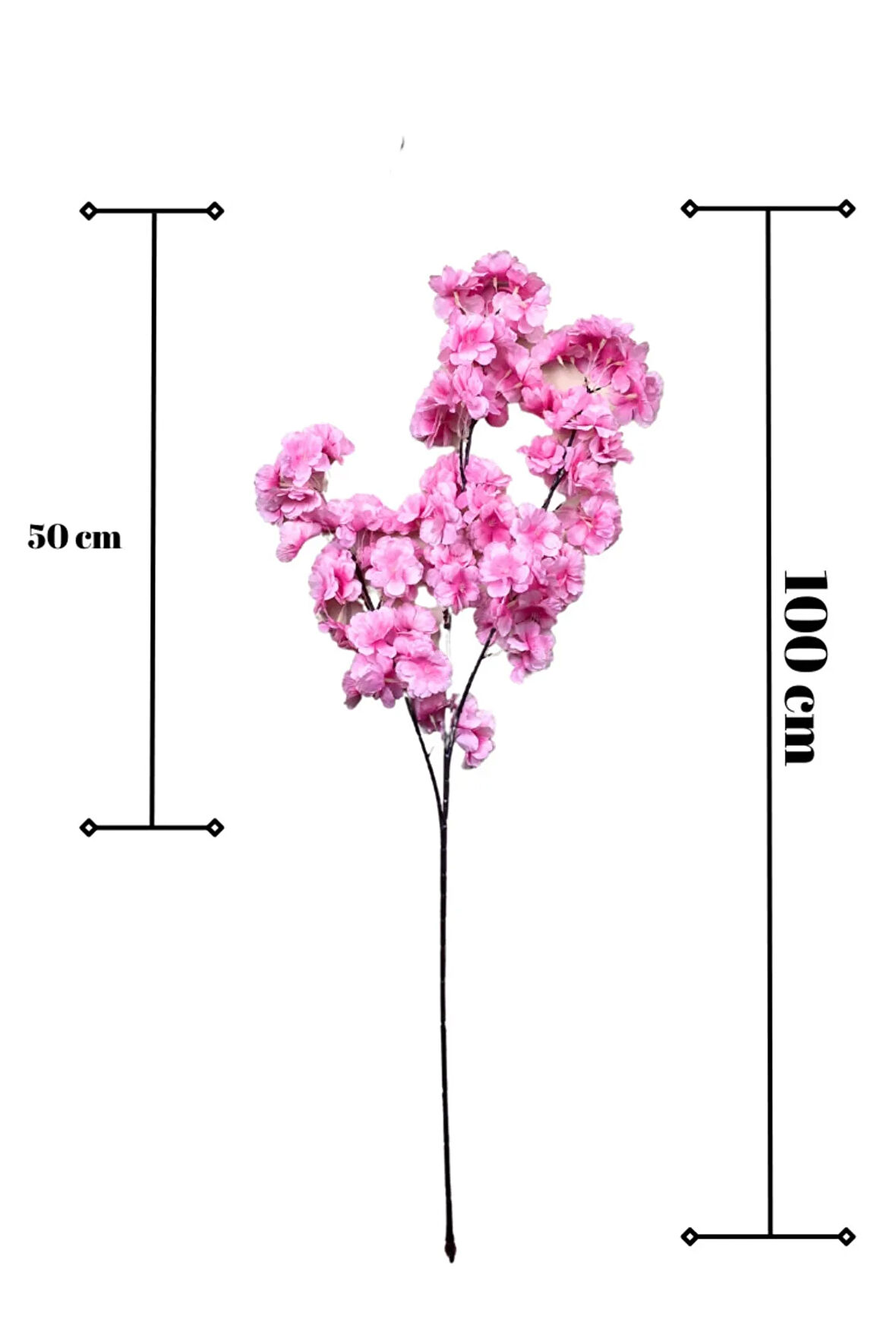 Yapay Lüx Pembe Bahar Dalı 100 Cm