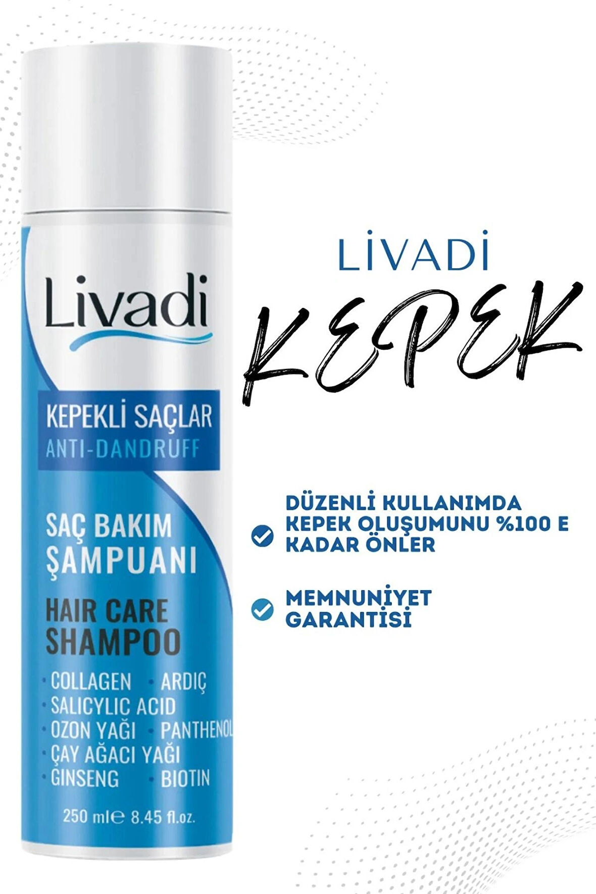 Kepeğe Karşı Etkili Bakım Şampuanı 250 ml