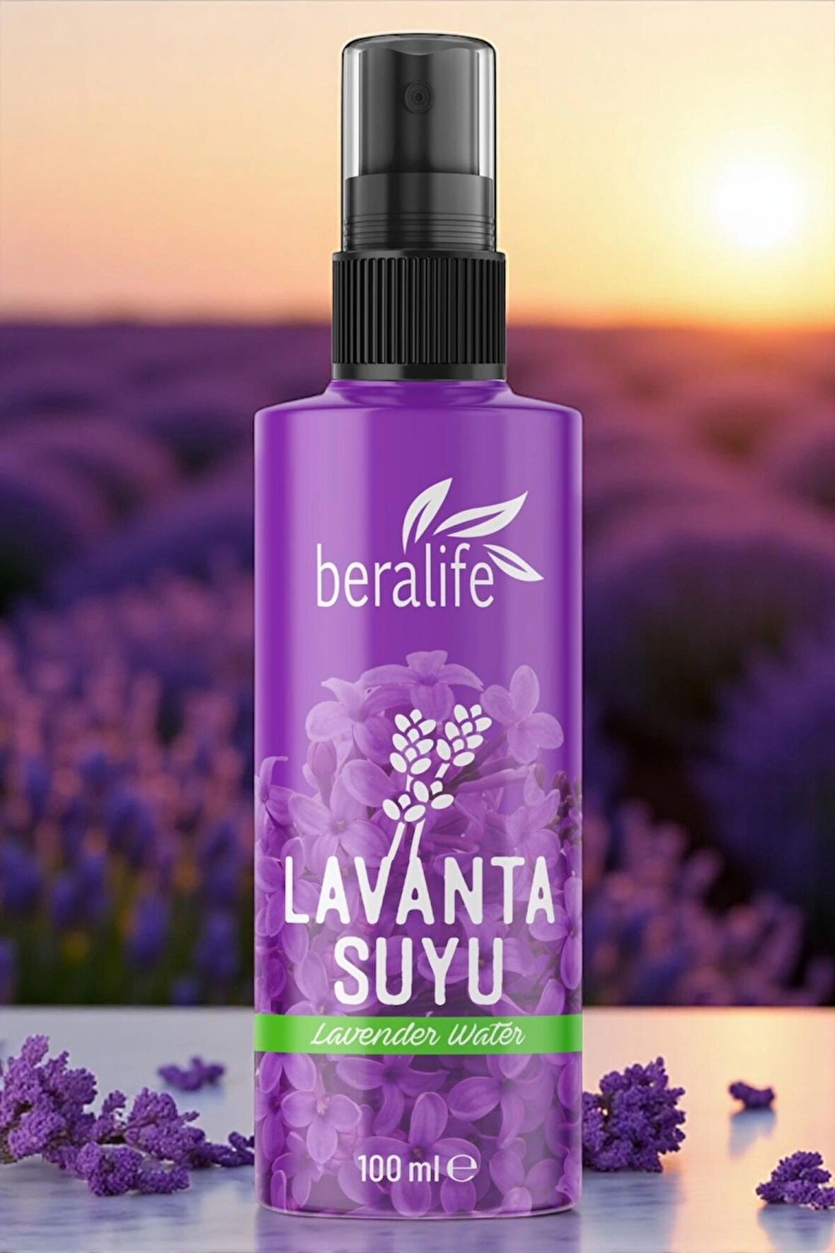 Lavanta Suyu %100 Saf ve Doğal Canlandırıcı Ve Besleyici Etkili Tonik Lavanta Hidrosolü 100 Ml