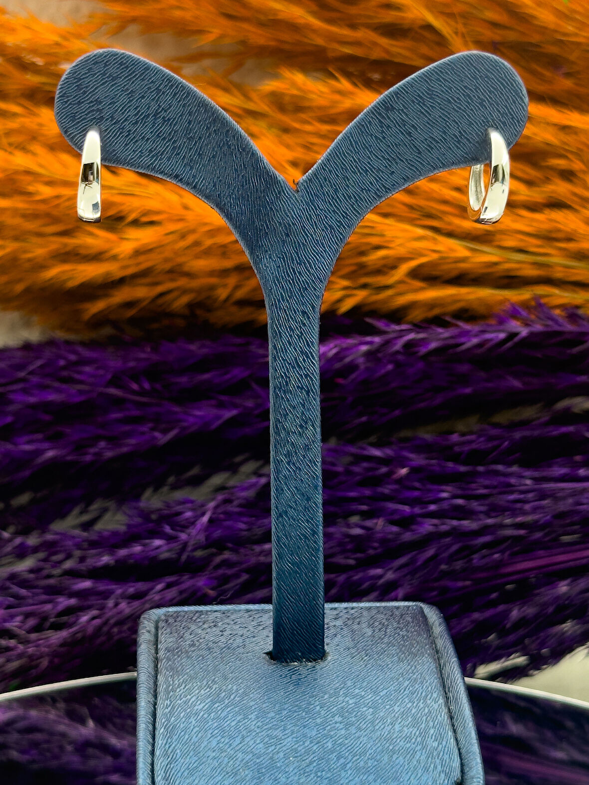 925 Ayar Gümüş Spor Düz Halka Modeli Trend Kadın Küpe