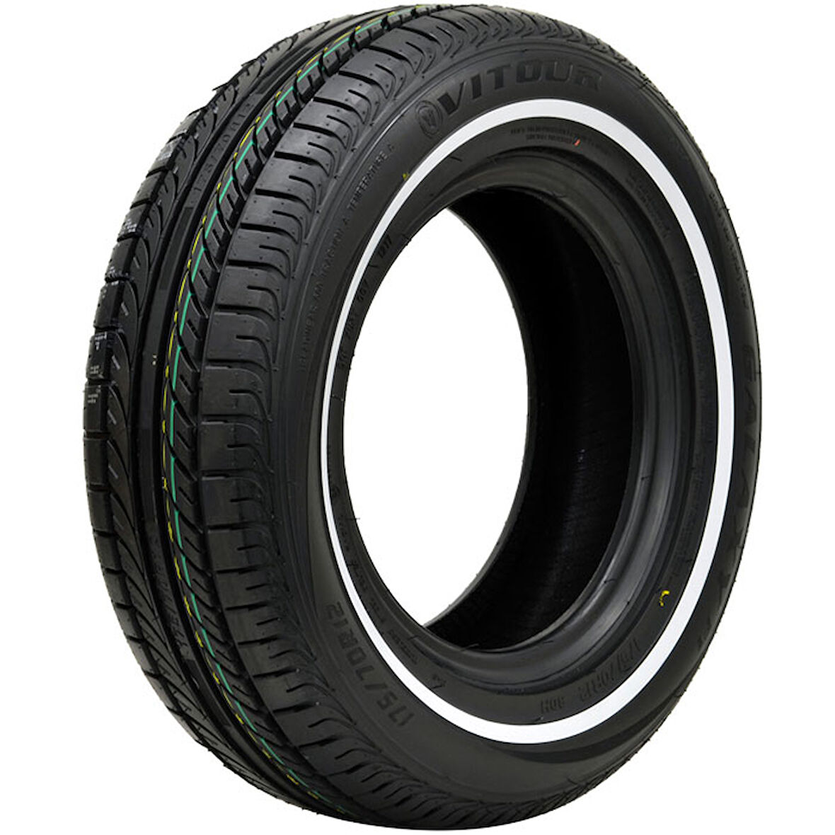 Vitour 185/60R13 80V (WSW) (Beyaz Yanak) Galaxy F1 Yaz Lastiği (Üretim Yılı: 2024)