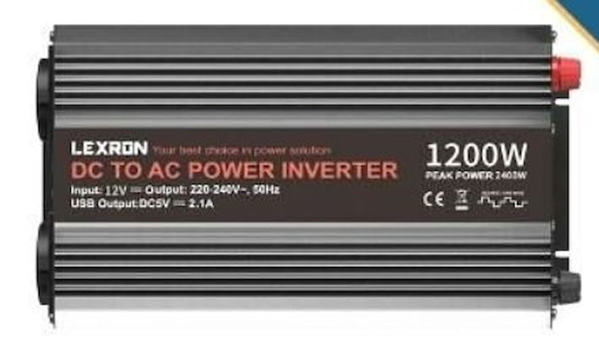 Inges - LEXRON 12 VOLT 1200 WATT Modifiye Sinüs İnverter İnvertör