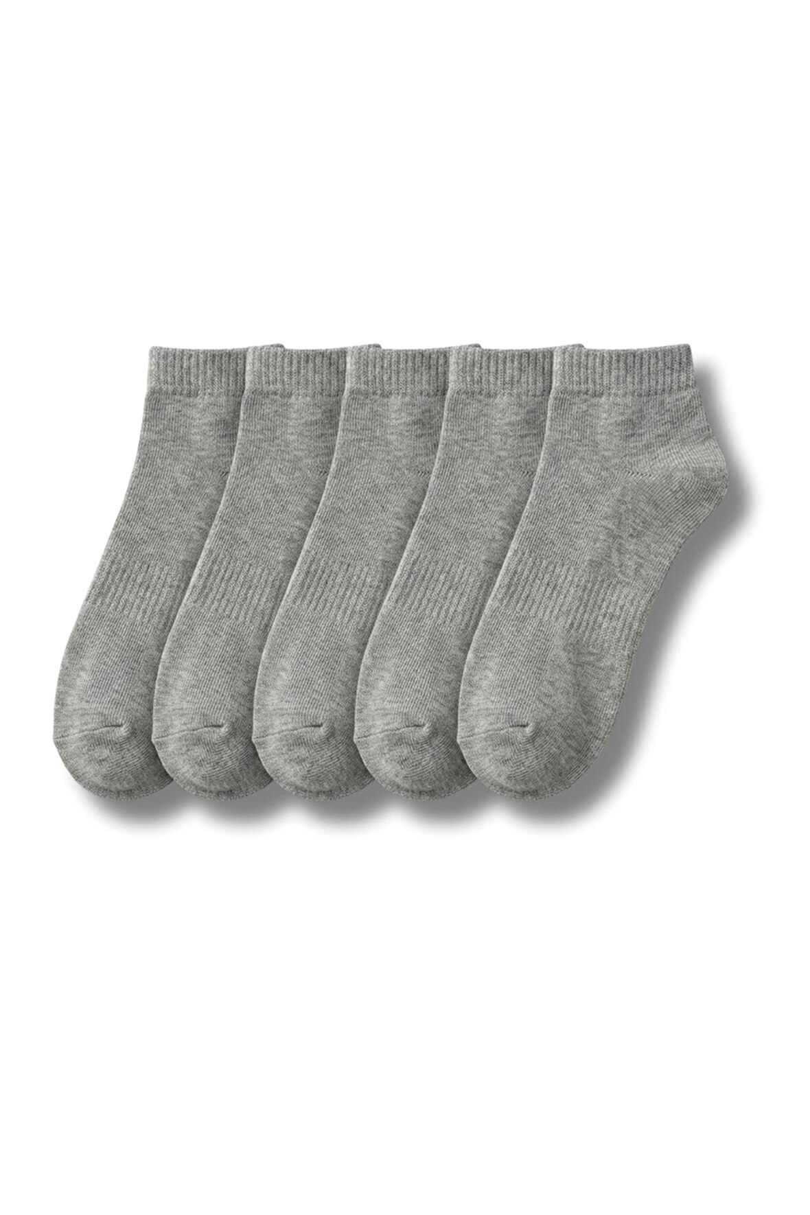 Kadın Gri Pamuklu Patik Çorap 5’li Paket