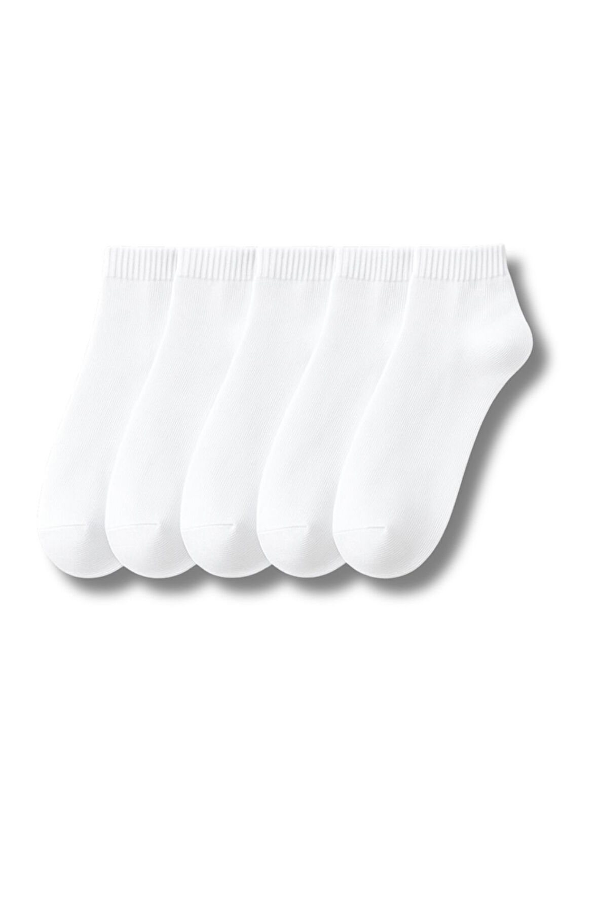 Erkek Beyaz Pamuklu Patik Çorap 5’li Paket