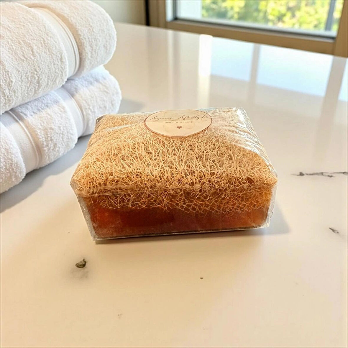 LEYAN KABAK LİFLİ DOĞAL SABUN - KAHVE