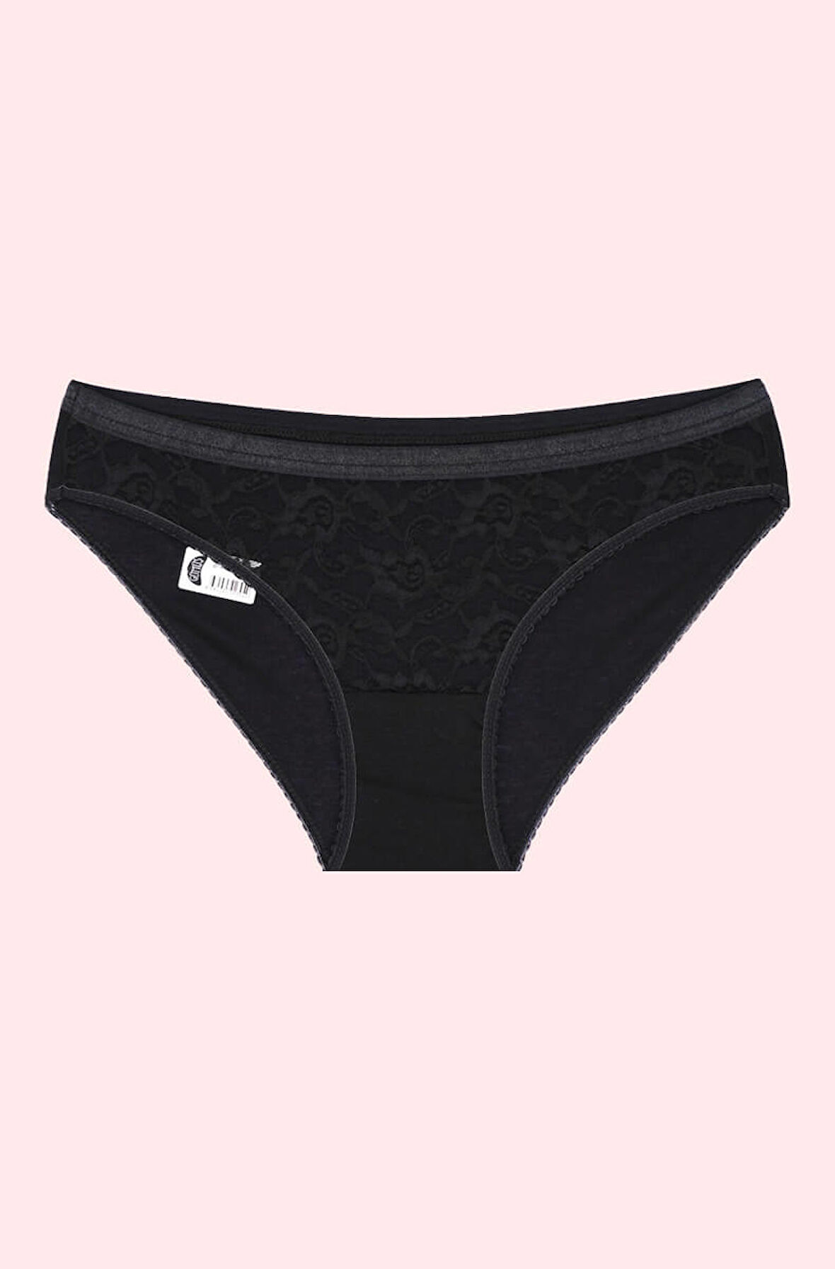 bazaar-turkey Gümüş Siyah Dantelli Bikini Bayan Külot TM625