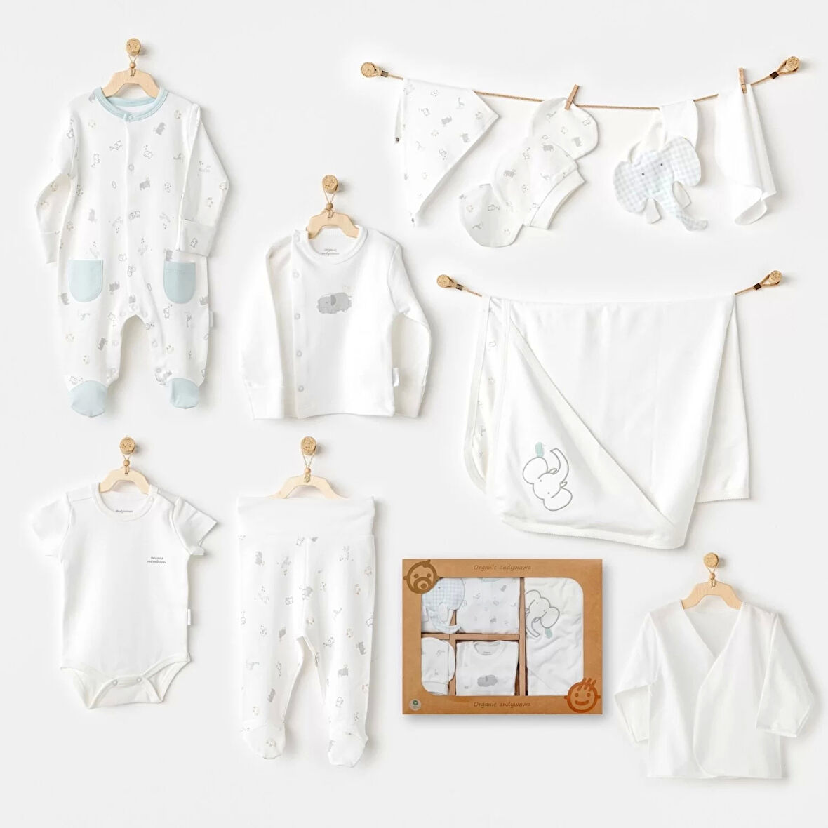 Lenaca The Zoo S Balboa Organik 10 Parça Hastane Çıkışı Ekru