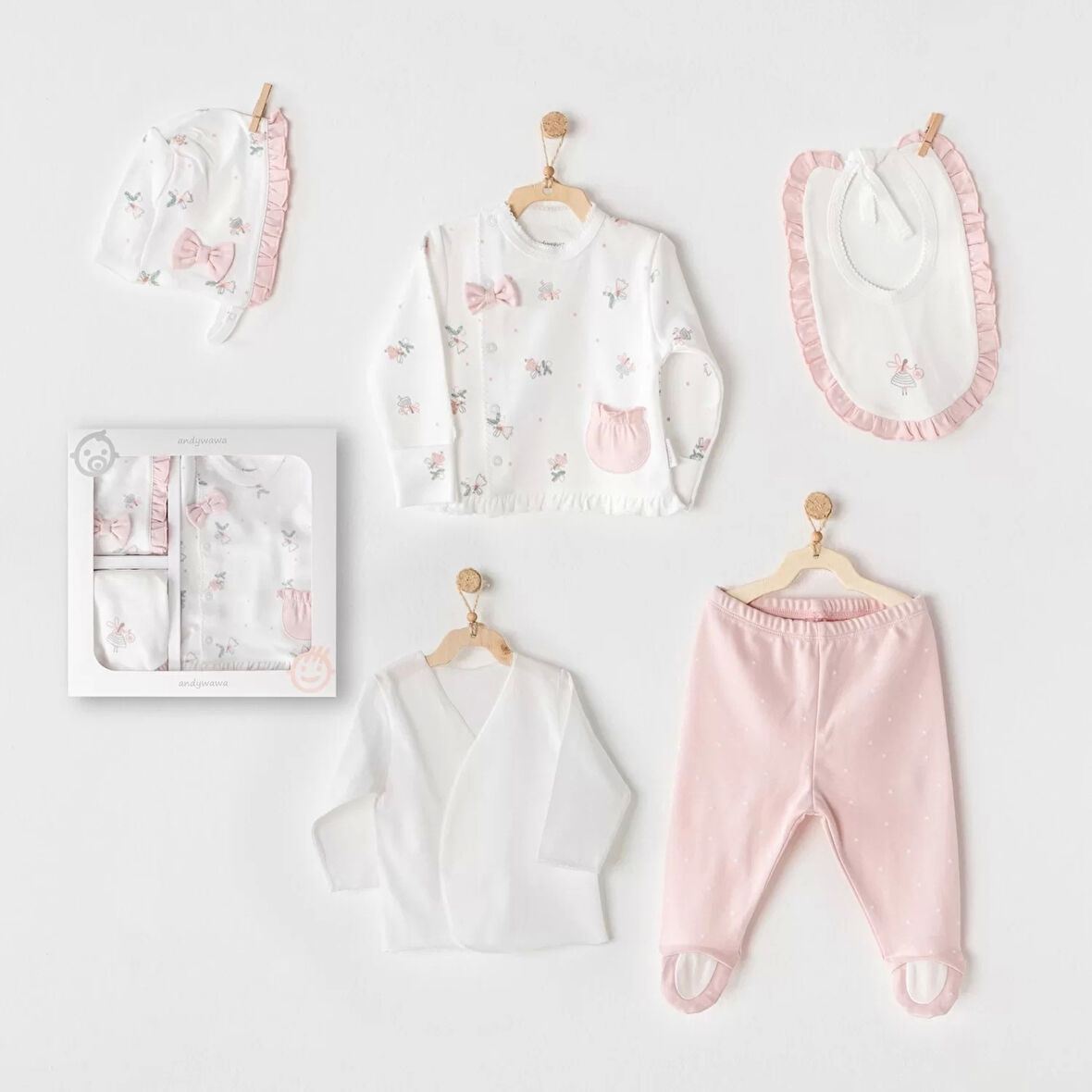 Lenaca Fairy 5 Parça Hastane Çıkışı Pink