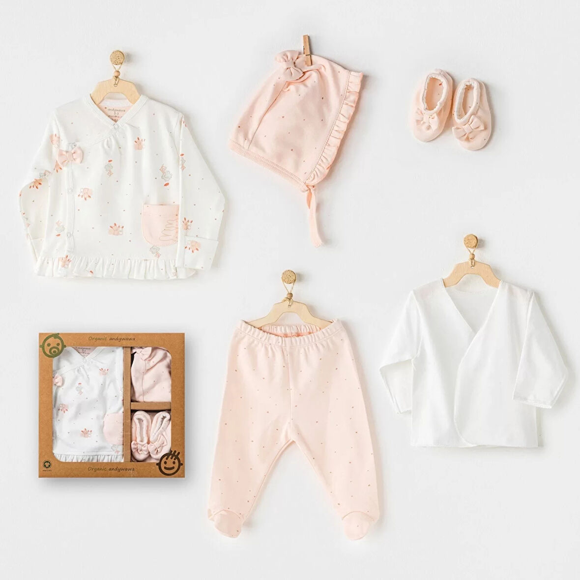 Lenaca Hiding Rabbits 5 Parça Hastane Çıkışı Salmon