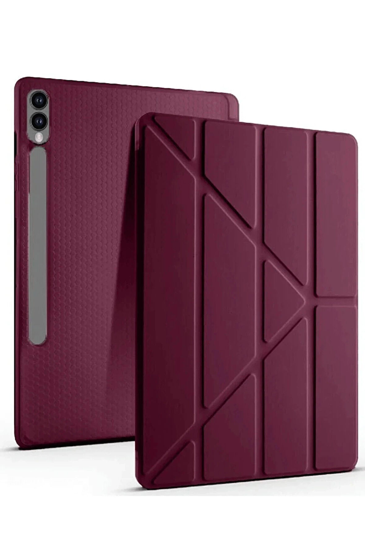 Samsung Uyumlu Galaxy X610 Tab S9 FE Plus 12.4 Kılıf Kalemlikli Mars Tablet Kılıfı - Mor