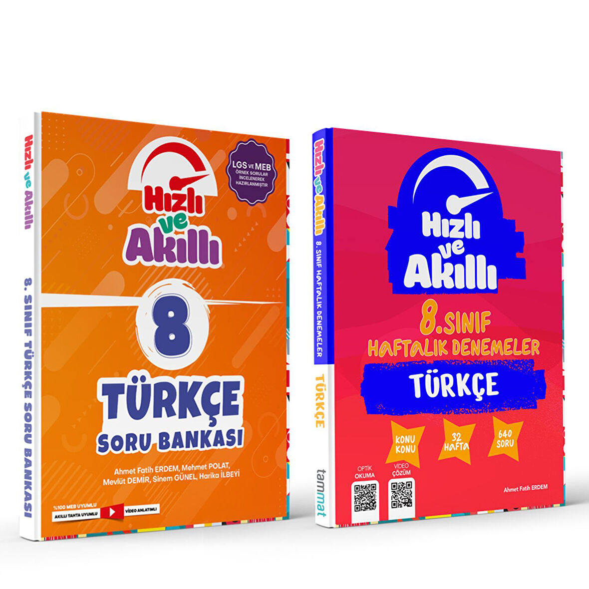 Tammat 8.Sınıf Türkçe Hızlı ve Akıllı Soru Bankası ve Haftalık Deneme Seti 2 Kitap